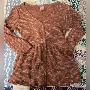 Nobo pink blouse with tie behind